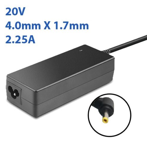 CARGADOR LENOVO 20V 2.25A 4.0mm x 1.7mm 45W